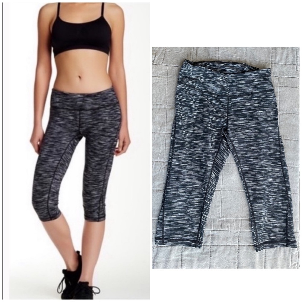 Zella Black Space Dyed Capris - small